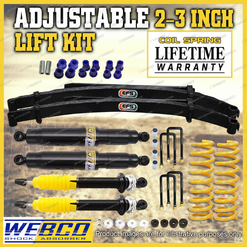 2"-3" Adjustable Lift Kit Shocks King Springs EFS Leaf for Holden Colorado RG