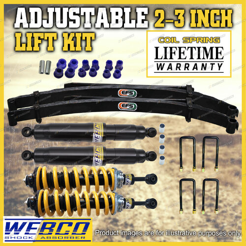 2"-3" Adjustable Pre Assembled Lift Kit Shocks King Springs EFS Leaf for LDV T60