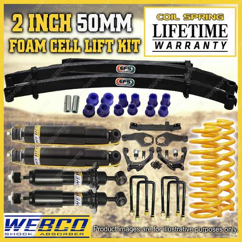 2" Foam Cell Lift Kit Shocks King Springs EFS Leaf Diff for Mitsubishi Triton MQ