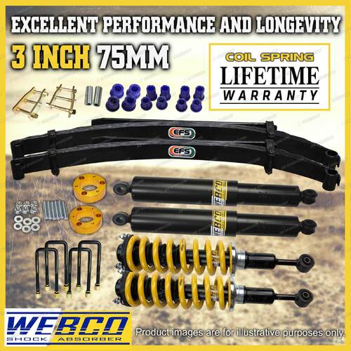 3 Inch Pre Assembled Lift Kit Shock King Springs EFS Leaf for Isuzu D-max 20-on