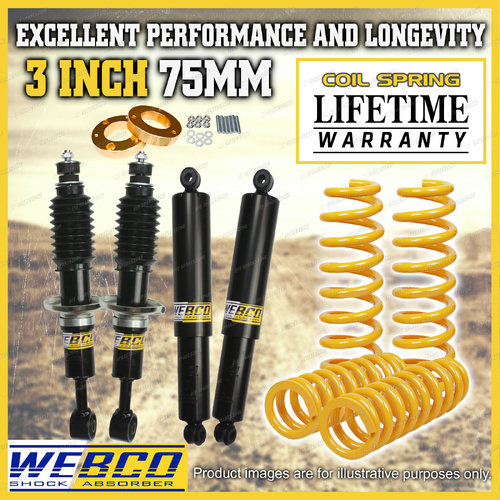 75mm + 50mm Lift Kit Absorbers King Coil Springs for Nissan Navara NP300 Coil