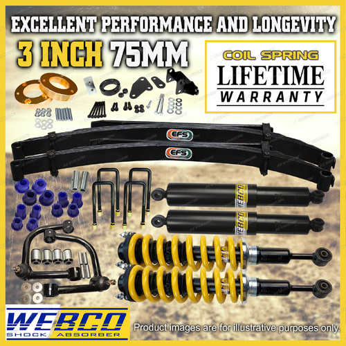 75mm+50mm Lift Kit Pre Assembly King Coil EFS Leaf Arm Diff for Ford Ranger PX3