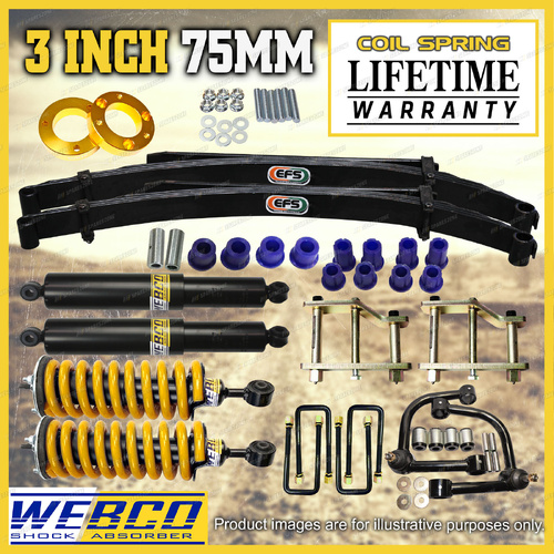 3" 75mm Pre Assembled Lift Kit EFS Leaf Shackle Arm for Holden Colorado RG 12-ON