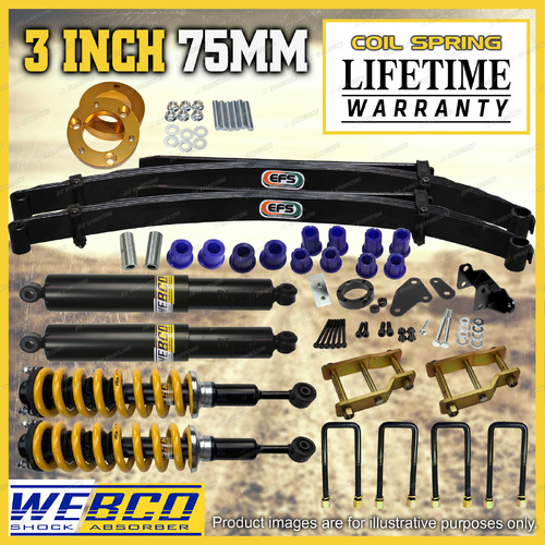 3"75mm Lift Kit Pre Assembly King Coil EFS Leaf Diff Spacer for Ford Ranger PX3