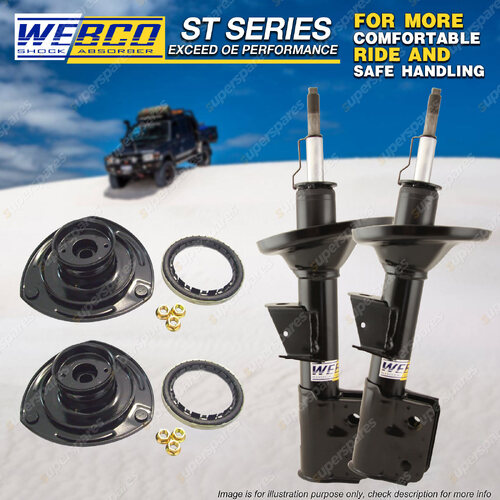 Front Shock Absorbers & Strut Mount Bearing Kit for Hyundai iLOAD iMAX TQ 08-13