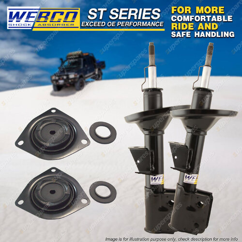 Front Shock Absorbers & Strut Mount Bearing Kit for Nissan Pathfinder R50 95-99