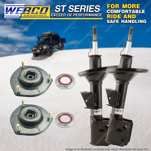 Front Shock Absorbers & Strut Mount Bearing Kit for Toyota Kluger GSU40R 07-10