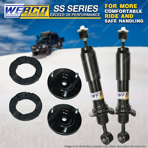 Front Shock Absorbers & Strut Mount Bearing Kit for LDV T60 4WD UTE 2017-on