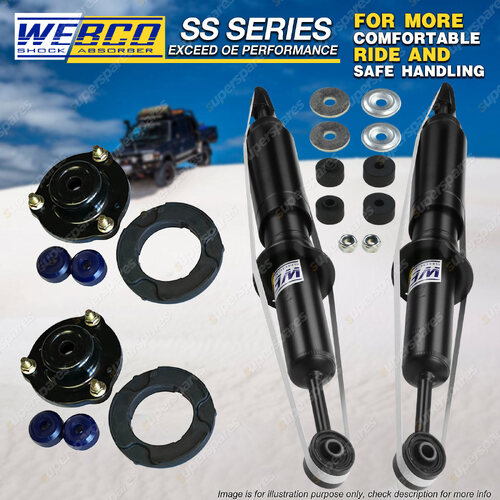 Front Shock Absorbers & Strut Mount Bearing Kit for Toyota Fortuner 2015-on