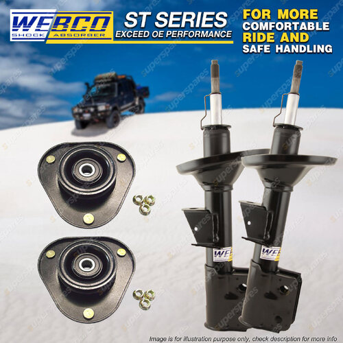 Front Shock Absorbers & Strut Mount Bearing Kit for Toyota Rav 4 ACA38R 10-13