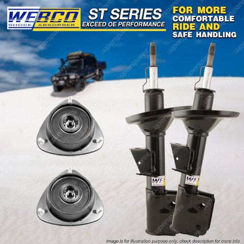 Front Shocks & Strut Mount Bearing Kit for Subaru Impreza GC & GF8 turbo 94-00