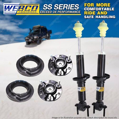 Front Webco Shock Absorbers & Top Strut Mounts for Ford Ranger Next Gen PY 22-ON