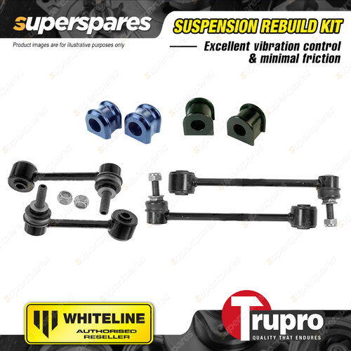 Front & Rear Sway Bar Links + Sway Bar Mount Bushes for Jeep Wrangler JK 4/6CYL