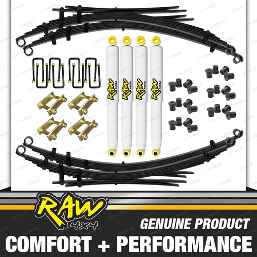 RAW 4x4 Shock + Leaf Springs for NISSAN PATROL Y60 GQ 2"50mm Lift Kit 500KG