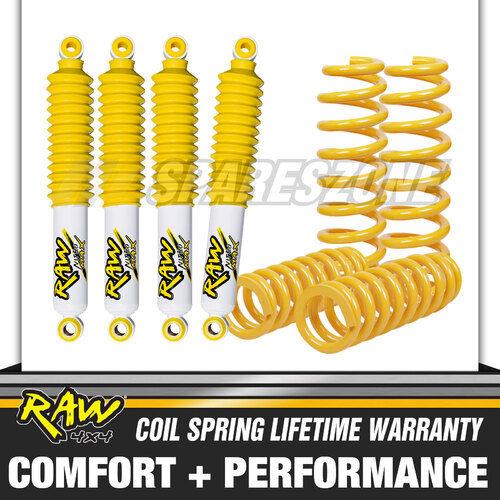 RAW 4x4 Shock + Coil Springs for JEEP WRANGLER JK 07-ON 2"50mm Lift Kit 100KG